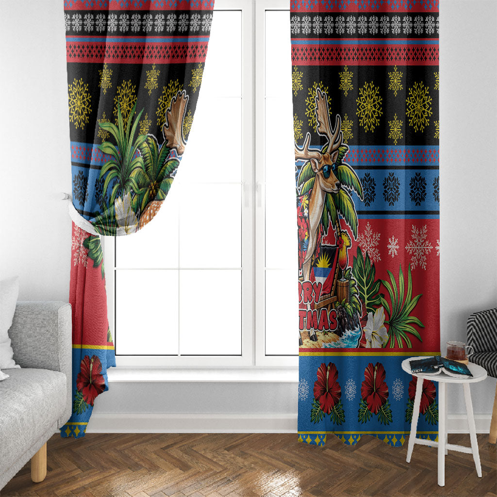 Afro-Antiguan and Barbudan Christmas Window Curtain This Fallow Deer Needs A Beach Retreat