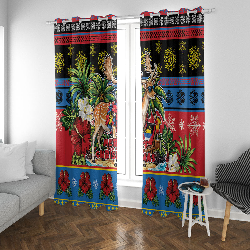 Afro-Antiguan and Barbudan Christmas Window Curtain This Fallow Deer Needs A Beach Retreat