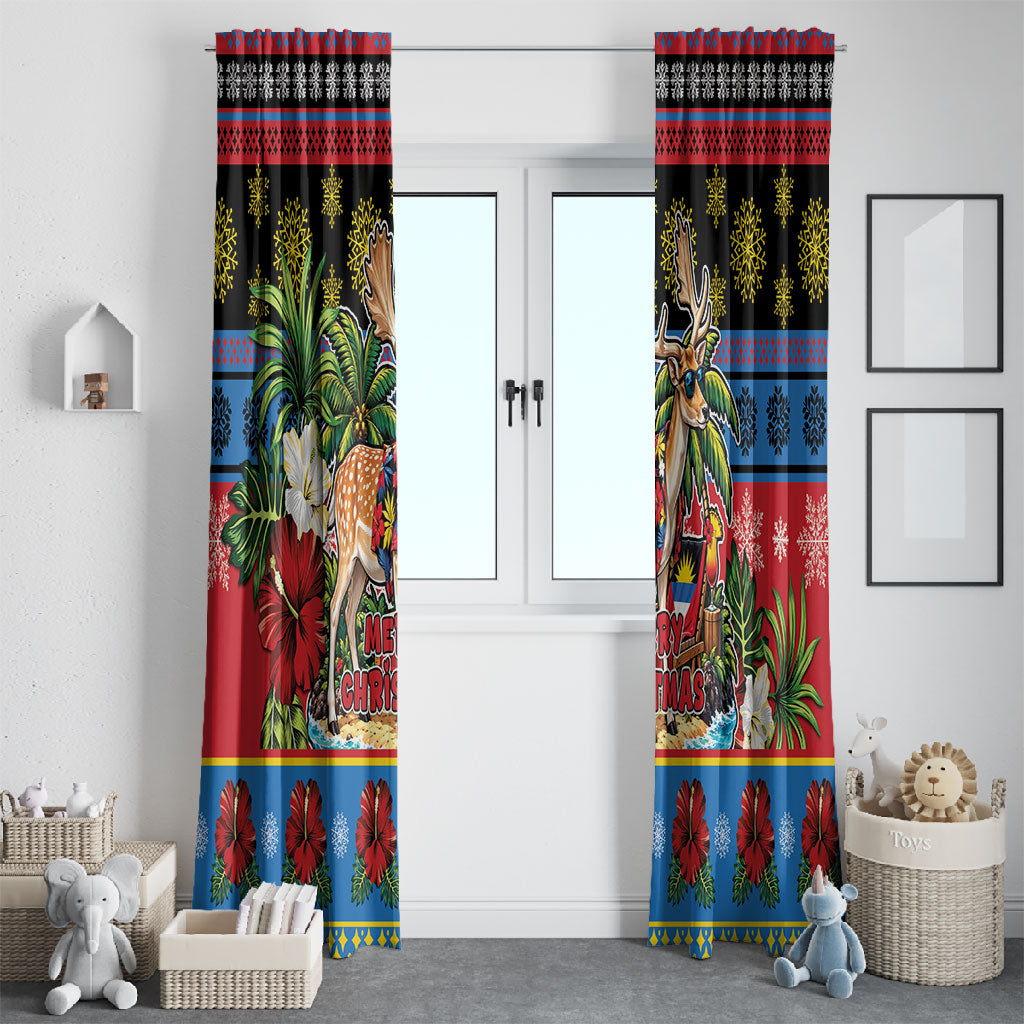Afro-Antiguan and Barbudan Christmas Window Curtain This Fallow Deer Needs A Beach Retreat