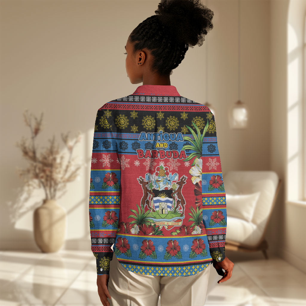 Afro-Antiguan and Barbudan Christmas Women Casual Shirt This Fallow Deer Needs A Beach Retreat