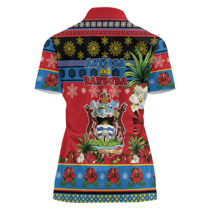 Afro-Antiguan and Barbudan Christmas Women Polo Shirt This Fallow Deer Needs A Beach Retreat
