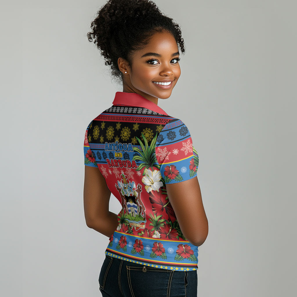 Afro-Antiguan and Barbudan Christmas Women Polo Shirt This Fallow Deer Needs A Beach Retreat