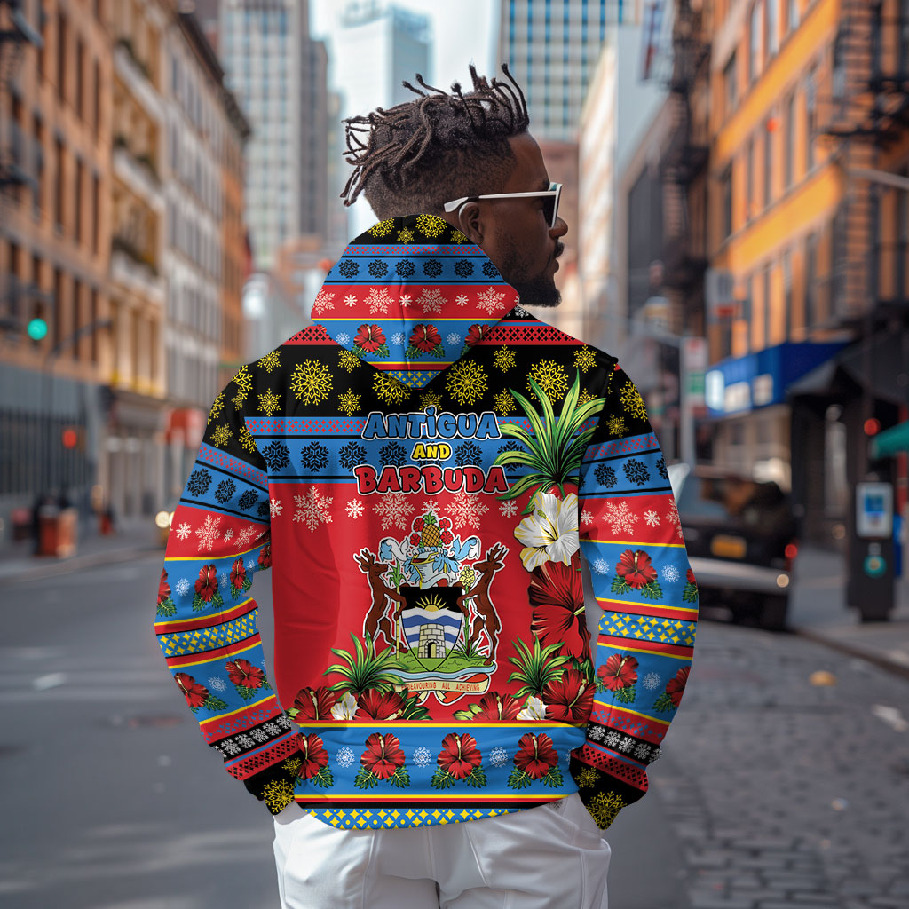Afro-Antiguan and Barbudan Christmas Zip Hoodie This Fallow Deer Needs A Beach Retreat