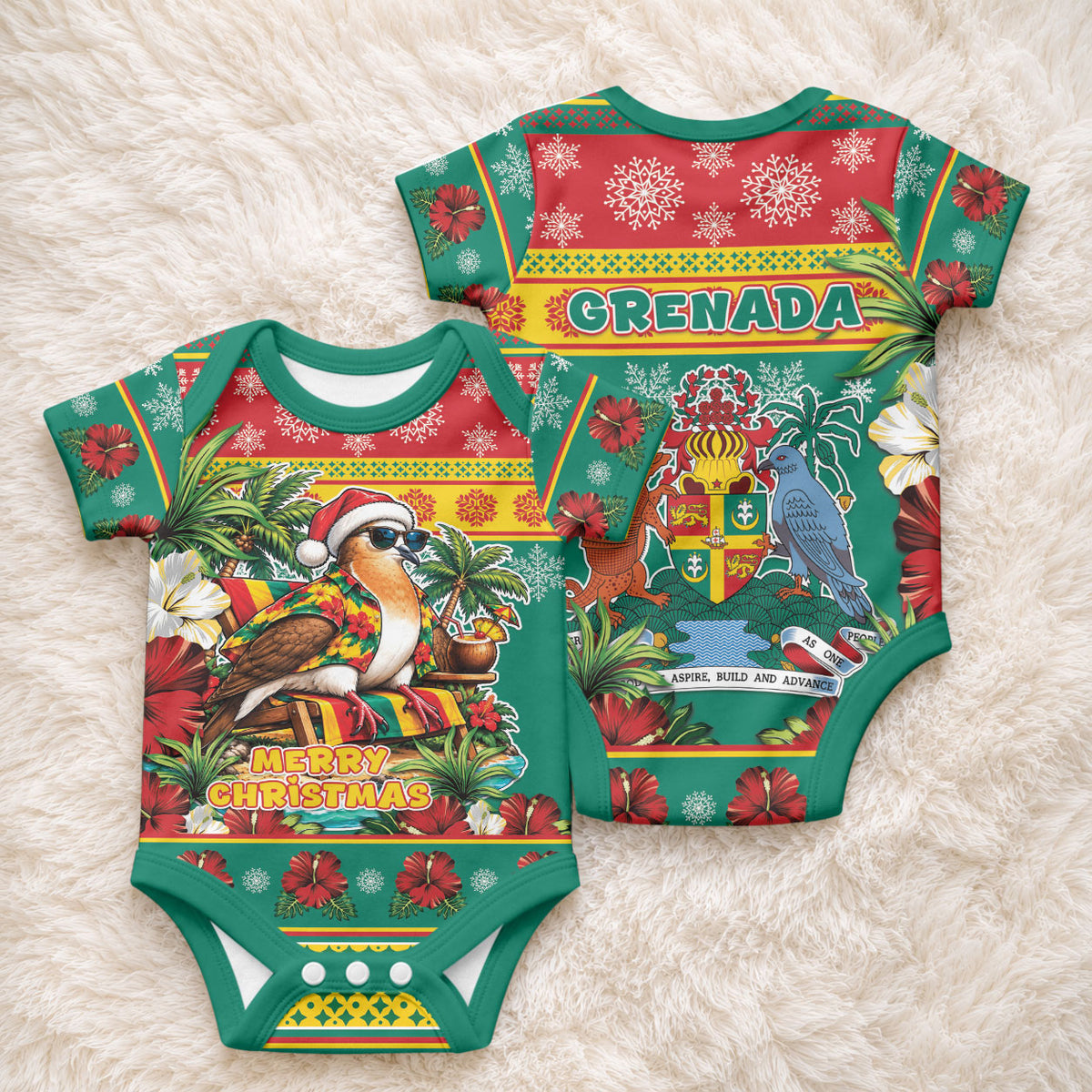 Afro-Grenadian Christmas Baby Onesie This Grenada Dove Needs A Beach Retreat