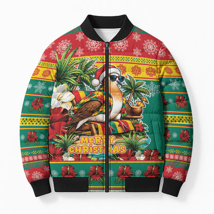 Afro-Grenadian Christmas Bomber Puffer Jacket This Grenada Dove Needs A Beach Retreat