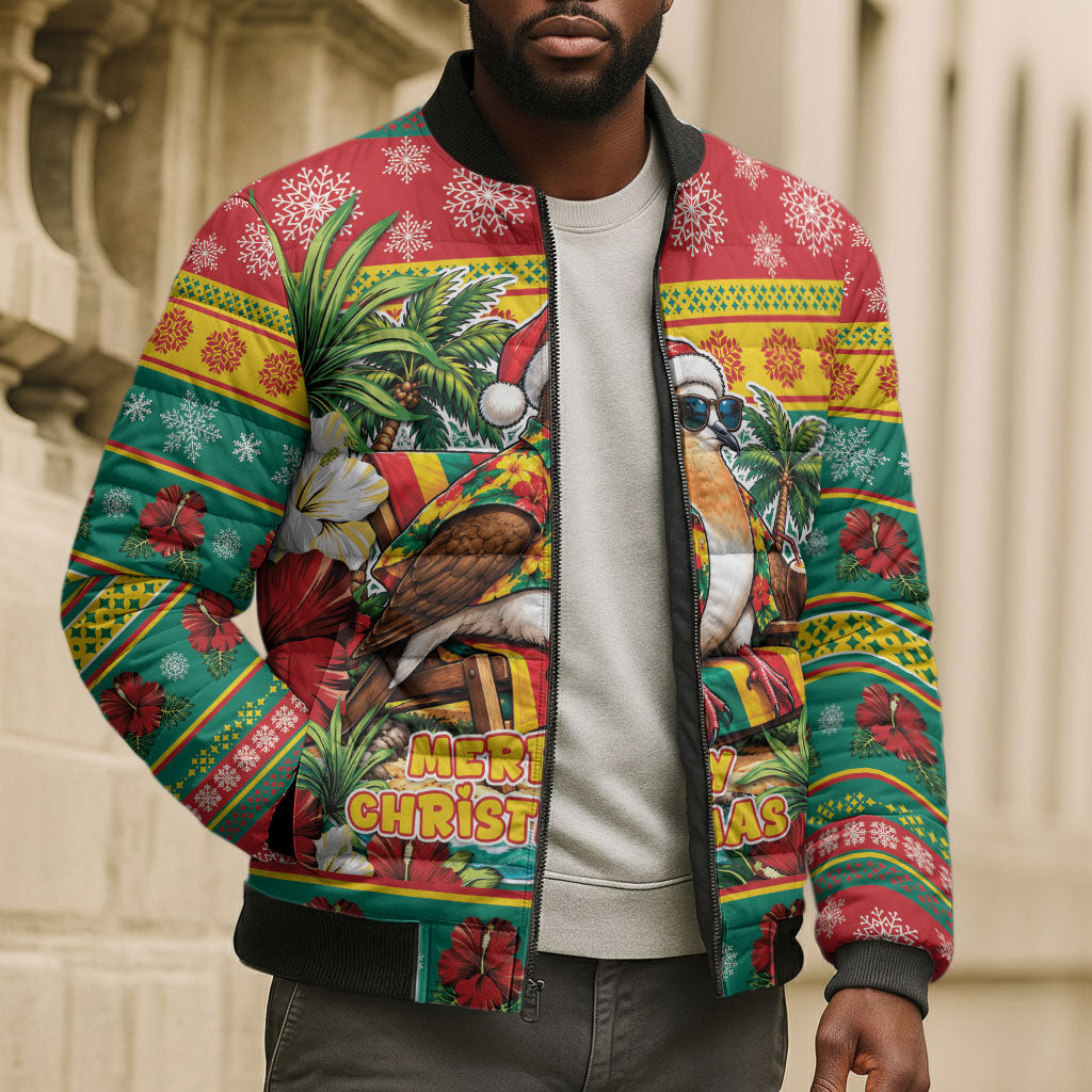 Afro-Grenadian Christmas Bomber Puffer Jacket This Grenada Dove Needs A Beach Retreat