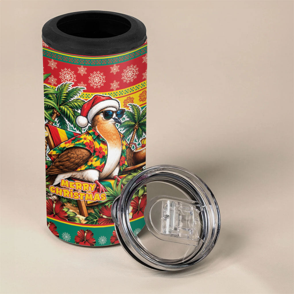 Afro-Grenadian Christmas 4 in 1 Can Cooler Tumbler This Grenada Dove Needs A Beach Retreat