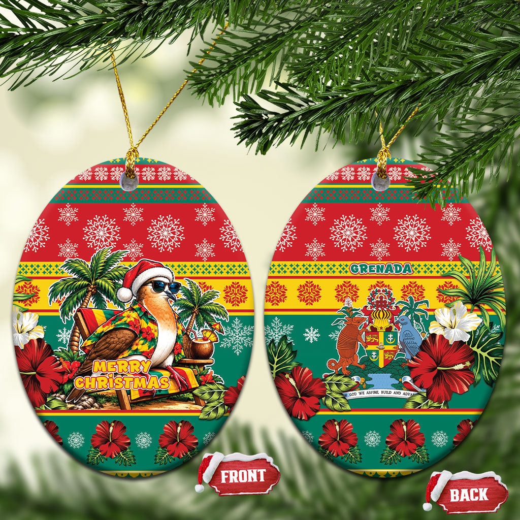 Afro-Grenadian Christmas Ceramic Ornament This Grenada Dove Needs A Beach Retreat