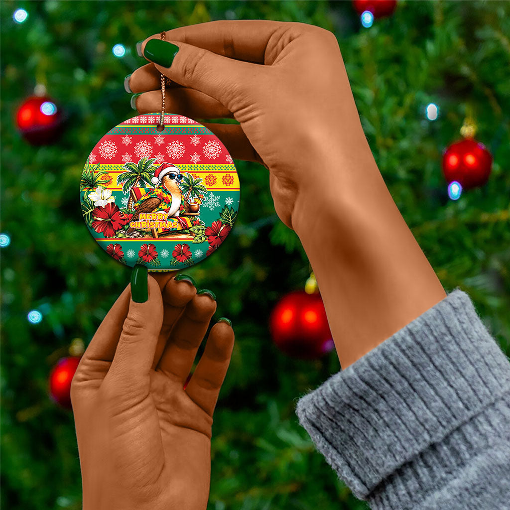 Afro-Grenadian Christmas Ceramic Ornament This Grenada Dove Needs A Beach Retreat