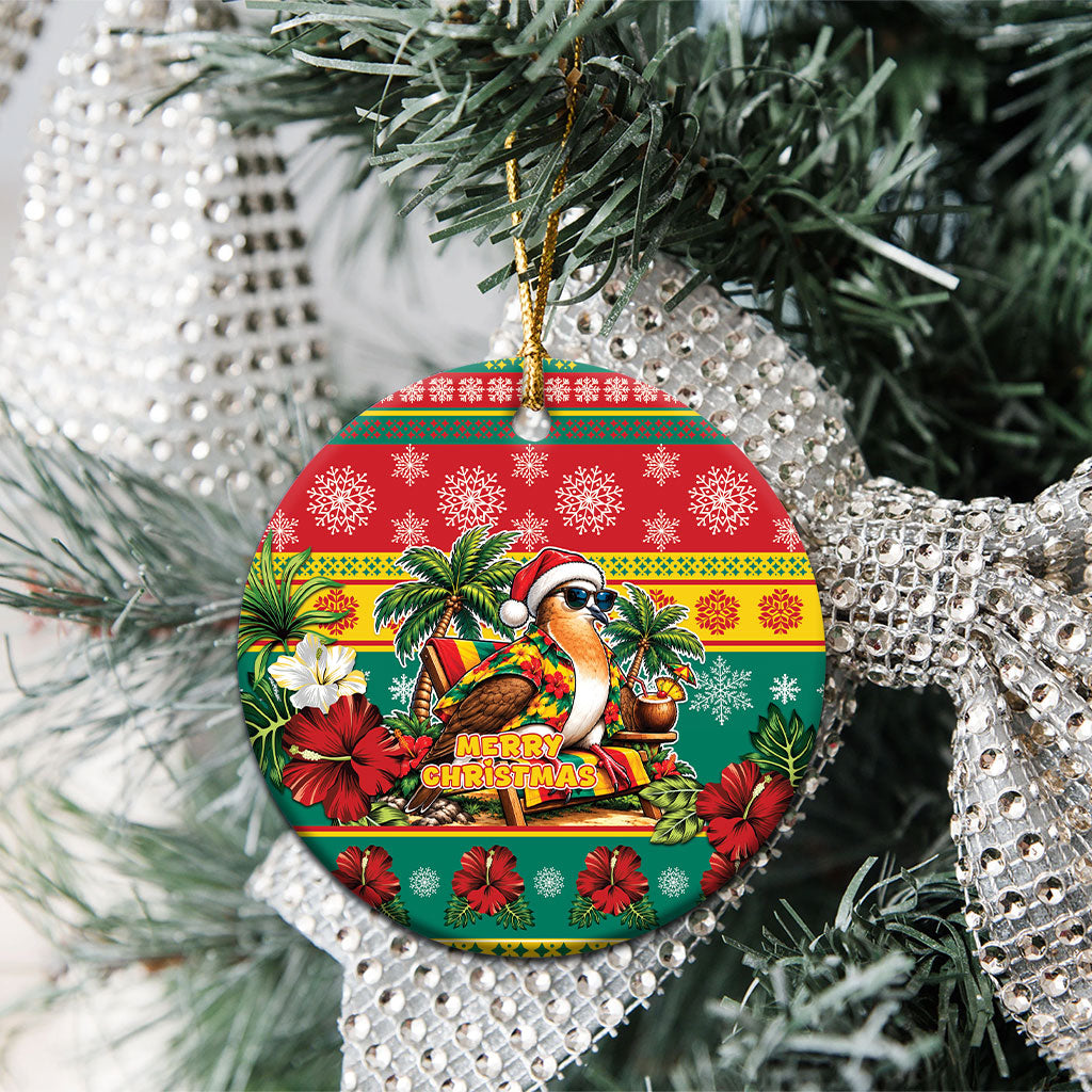 Afro-Grenadian Christmas Ceramic Ornament This Grenada Dove Needs A Beach Retreat