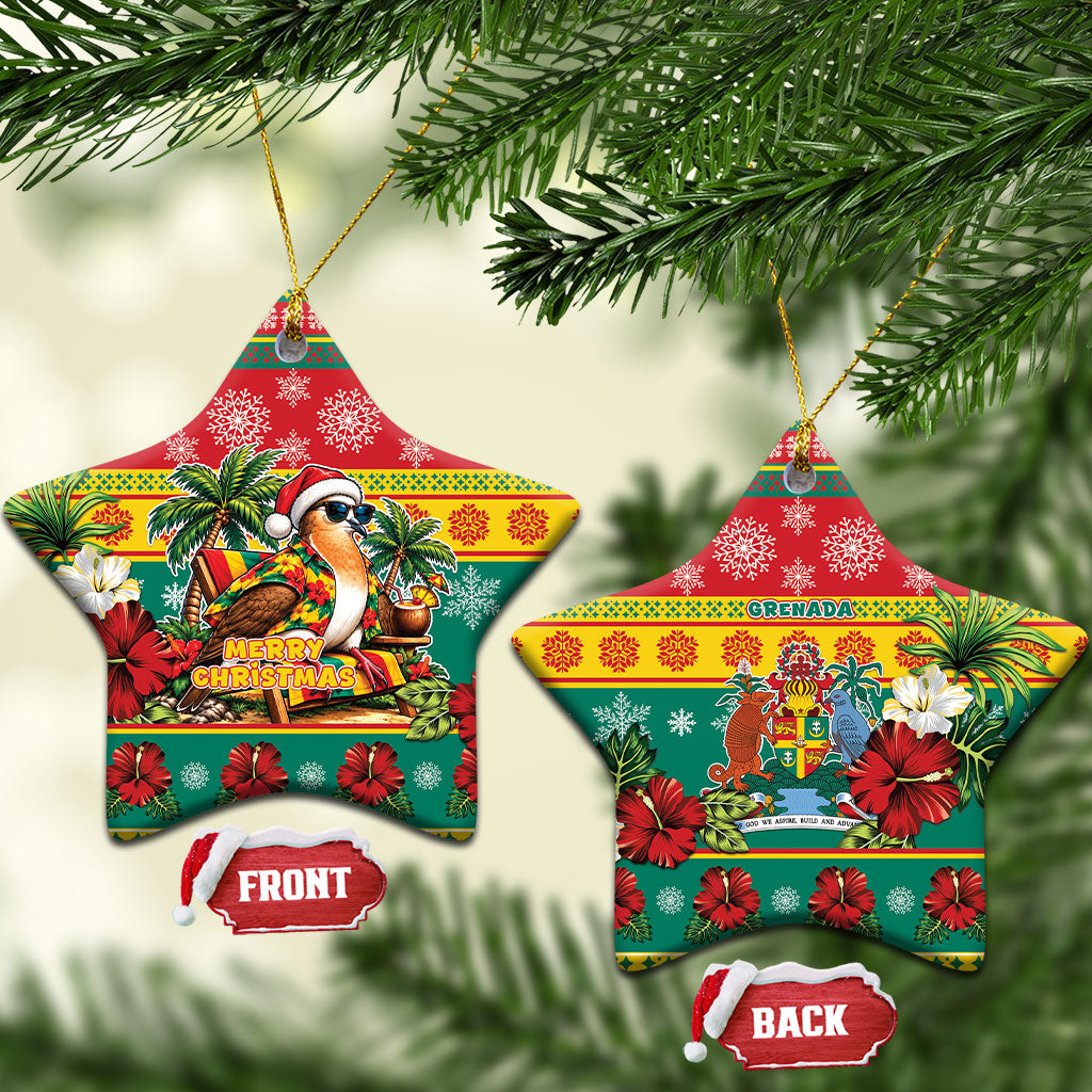 Afro-Grenadian Christmas Ceramic Ornament This Grenada Dove Needs A Beach Retreat