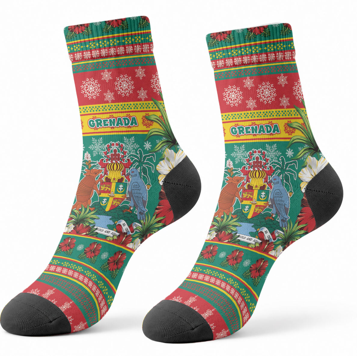 Afro-Grenadian Christmas Crew Socks This Grenada Dove Needs A Beach Retreat