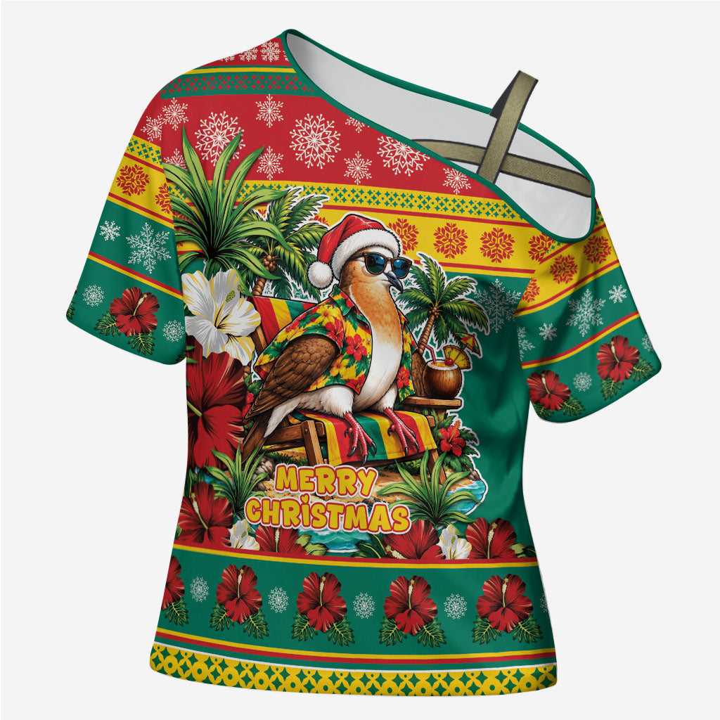Afro-Grenadian Christmas Cross Shoulder Shirt This Grenada Dove Needs A Beach Retreat
