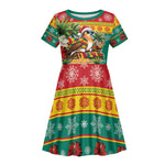 Afro-Grenadian Christmas Kid Short Sleeve Dress This Grenada Dove Needs A Beach Retreat