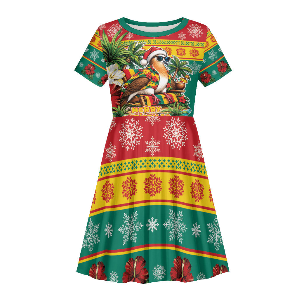 Afro-Grenadian Christmas Kid Short Sleeve Dress This Grenada Dove Needs A Beach Retreat