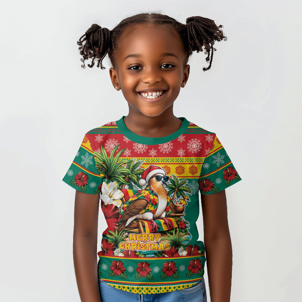 Afro-Grenadian Christmas Kid T shirt This Grenada Dove Needs A Beach Retreat