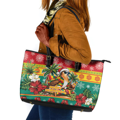 Afro-Grenadian Christmas Leather Tote Bag This Grenada Dove Needs A Beach Retreat