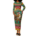 Afro-Grenadian Christmas Long Sleeve Bodycon Dress This Grenada Dove Needs A Beach Retreat