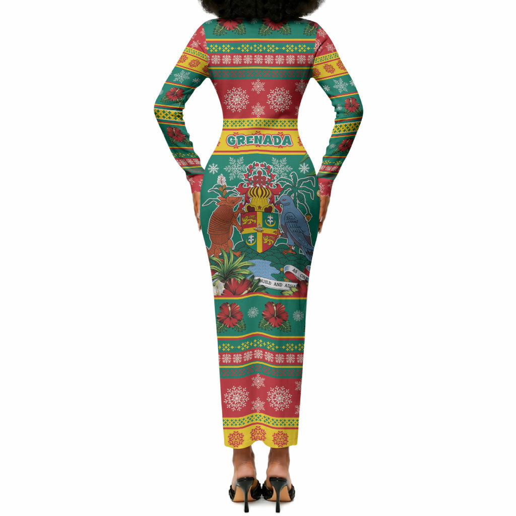 Afro-Grenadian Christmas Long Sleeve Bodycon Dress This Grenada Dove Needs A Beach Retreat
