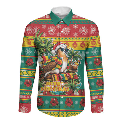 Afro-Grenadian Christmas Long Sleeve Button Shirt This Grenada Dove Needs A Beach Retreat