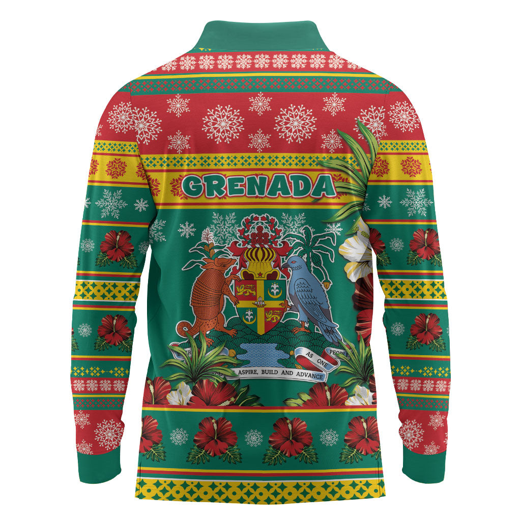Afro-Grenadian Christmas Long Sleeve Polo Shirt This Grenada Dove Needs A Beach Retreat