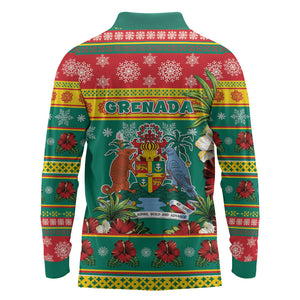 Afro-Grenadian Christmas Long Sleeve Polo Shirt This Grenada Dove Needs A Beach Retreat