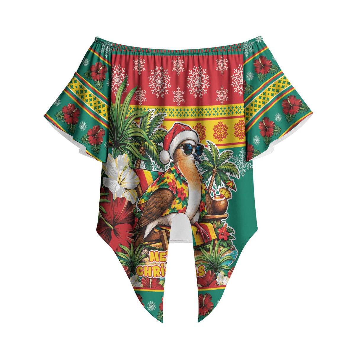 Afro-Grenadian Christmas Off Shoulder Wrap Waist Top This Grenada Dove Needs A Beach Retreat