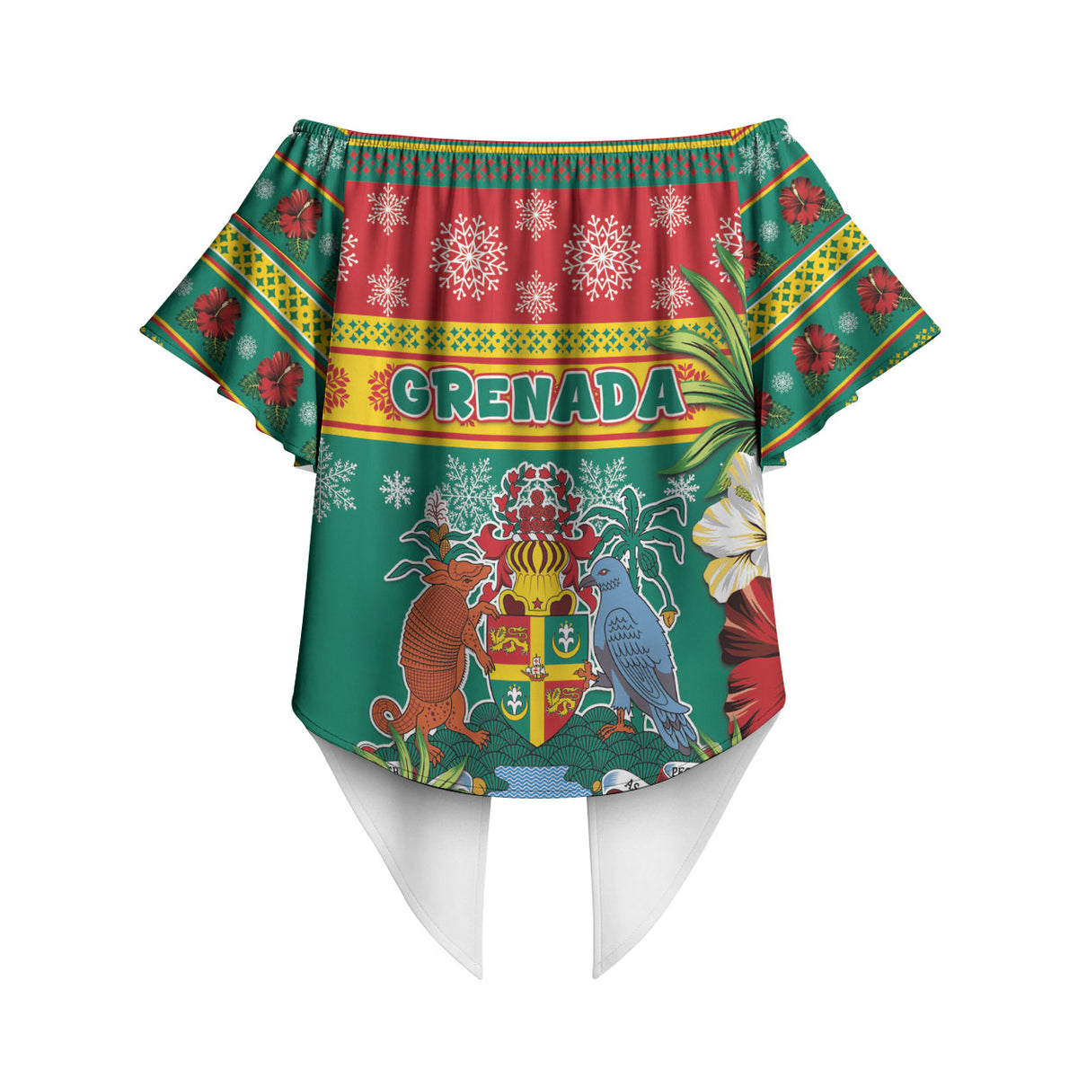 Afro-Grenadian Christmas Off Shoulder Wrap Waist Top This Grenada Dove Needs A Beach Retreat