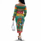Afro-Grenadian Christmas Off The Shoulder Long Sleeve Dress This Grenada Dove Needs A Beach Retreat