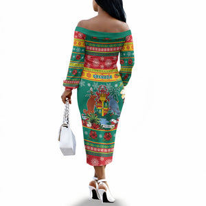 Afro-Grenadian Christmas Off The Shoulder Long Sleeve Dress This Grenada Dove Needs A Beach Retreat