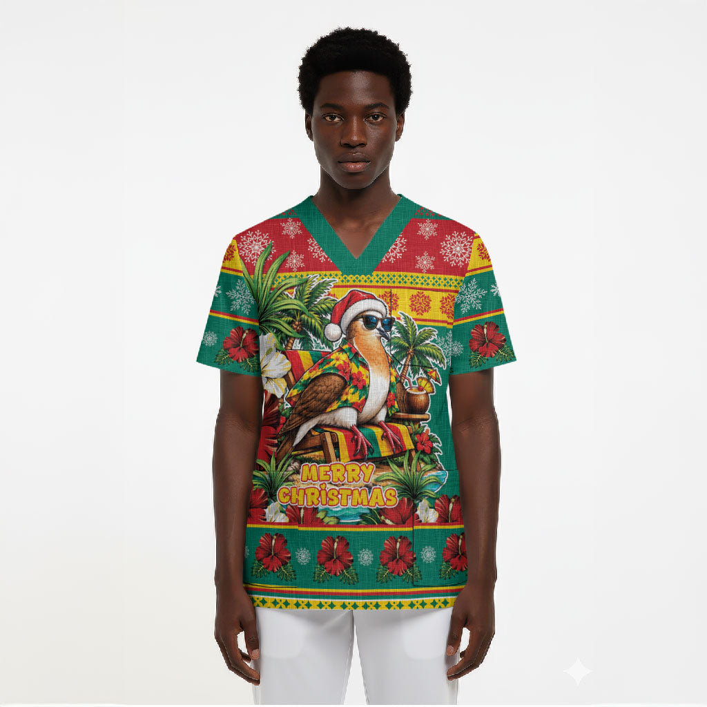 Afro-Grenadian Christmas Scrub Top This Grenada Dove Needs A Beach Retreat