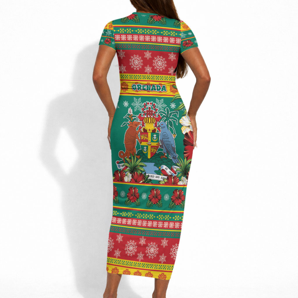 Afro-Grenadian Christmas Short Sleeve Bodycon Dress This Grenada Dove Needs A Beach Retreat