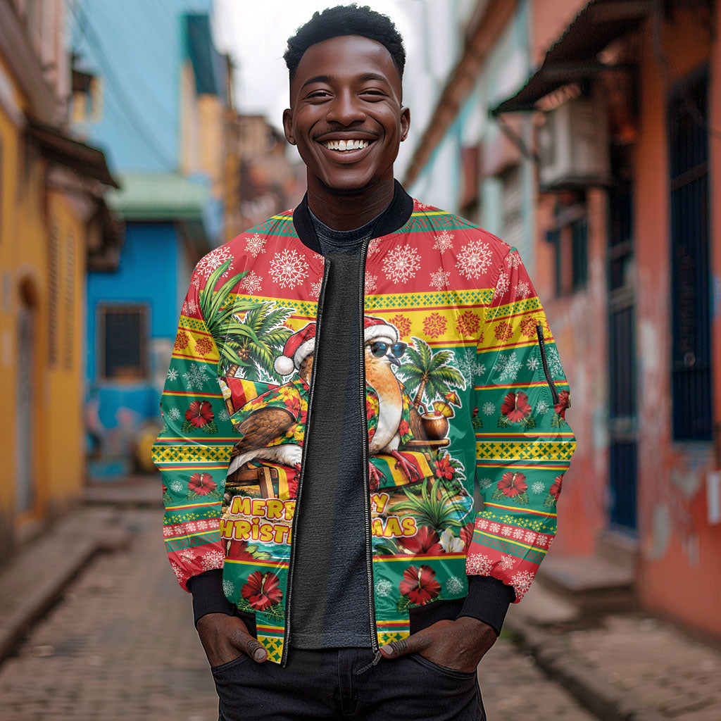 Afro-Grenadian Christmas Sleeve Zip Bomber Jacket This Grenada Dove Needs A Beach Retreat