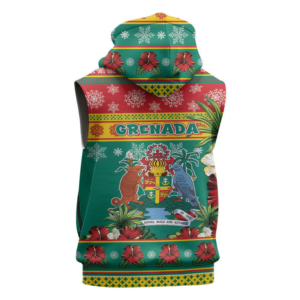 Afro-Grenadian Christmas Sleeveless Zip Hoodie This Grenada Dove Needs A Beach Retreat