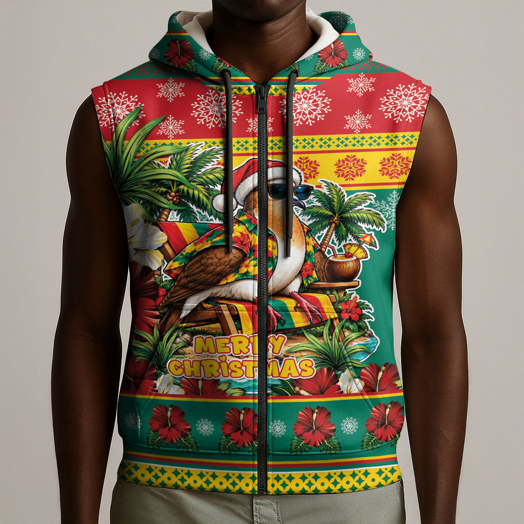 Afro-Grenadian Christmas Sleeveless Zip Hoodie This Grenada Dove Needs A Beach Retreat