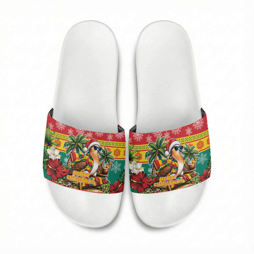 Afro-Grenadian Christmas Slide Sandals This Grenada Dove Needs A Beach Retreat