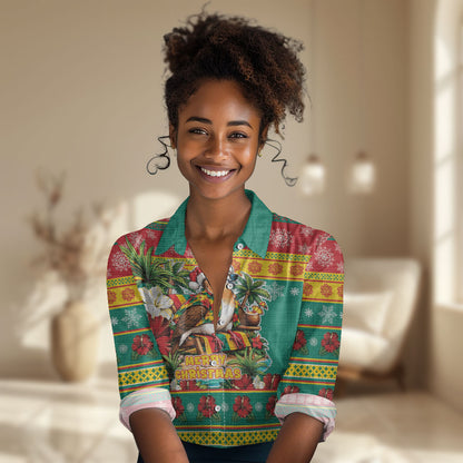 Afro-Grenadian Christmas Women Casual Shirt This Grenada Dove Needs A Beach Retreat