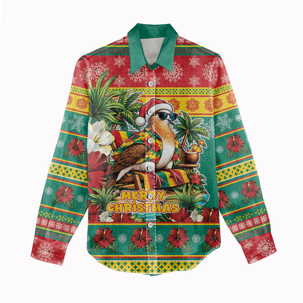 Afro-Grenadian Christmas Women Casual Shirt This Grenada Dove Needs A Beach Retreat