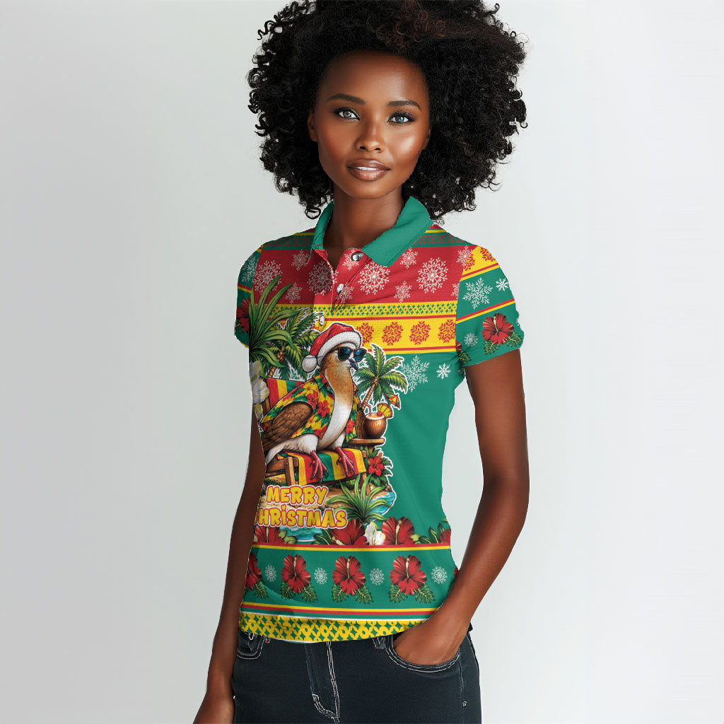 Afro-Grenadian Christmas Women Polo Shirt This Grenada Dove Needs A Beach Retreat
