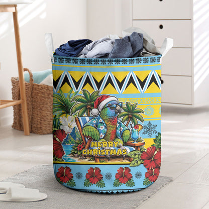 Afro-Saint Lucian Christmas Laundry Basket This Amazona Parrot Needs A Beach Retreat