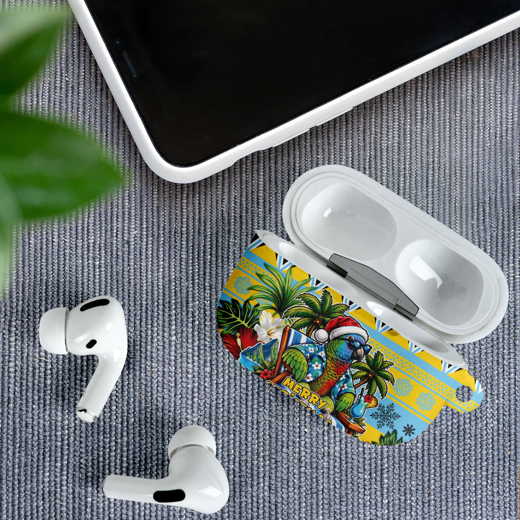 Afro-Saint Lucian Christmas AirPods Case This Amazona Parrot Needs A Beach Retreat