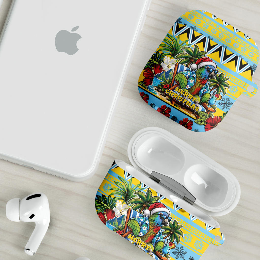 Afro-Saint Lucian Christmas AirPods Case This Amazona Parrot Needs A Beach Retreat