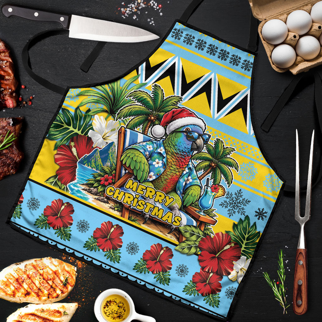 Afro-Saint Lucian Christmas Apron This Amazona Parrot Needs A Beach Retreat