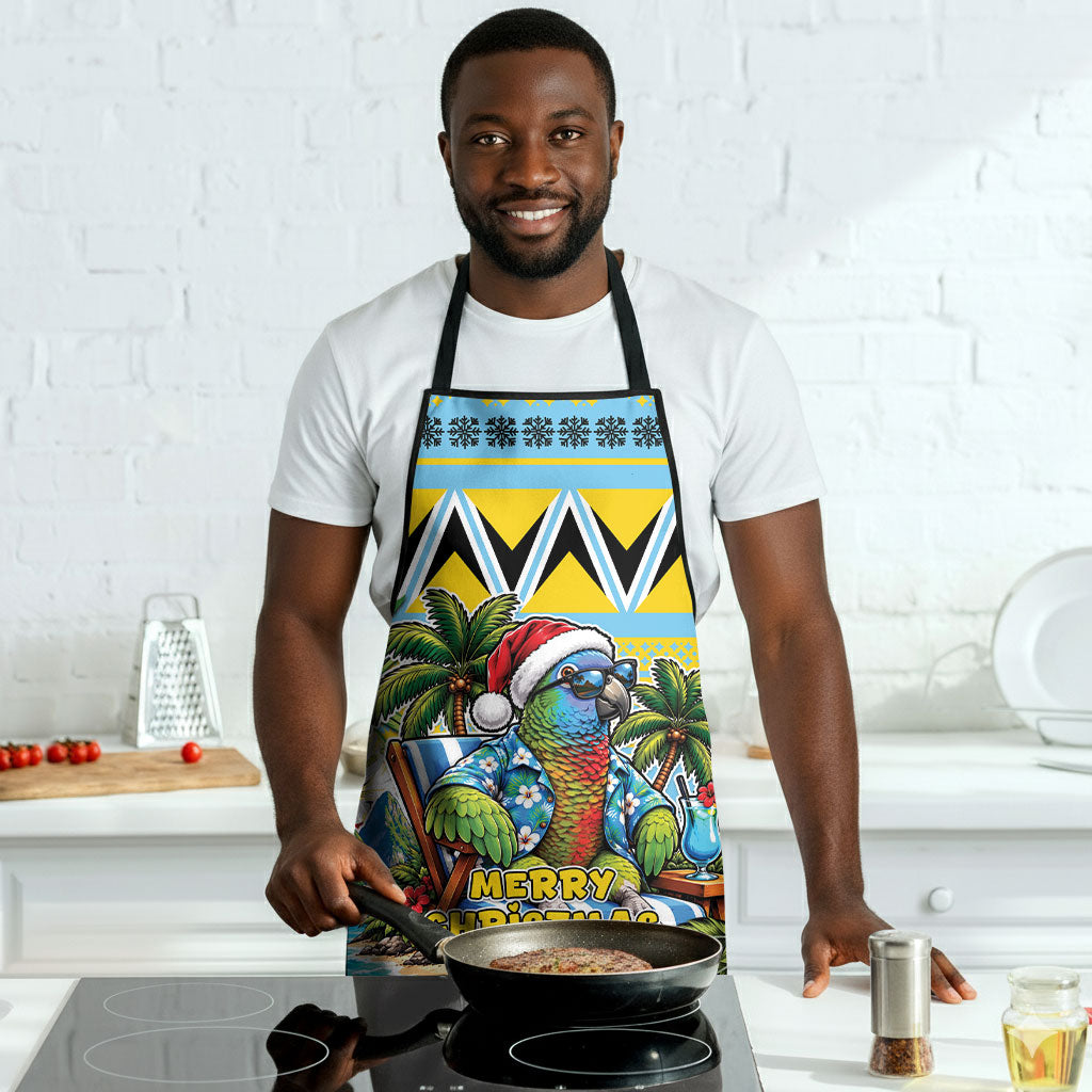 Afro-Saint Lucian Christmas Apron This Amazona Parrot Needs A Beach Retreat