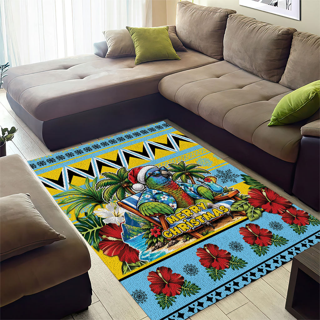 Afro-Saint Lucian Christmas Area Rug This Amazona Parrot Needs A Beach Retreat