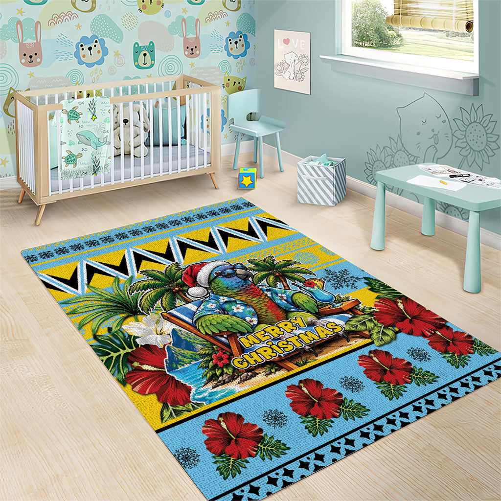 Afro-Saint Lucian Christmas Area Rug This Amazona Parrot Needs A Beach Retreat