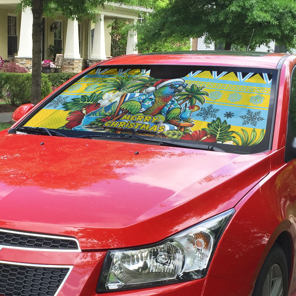 Afro-Saint Lucian Christmas Auto Sun Shade This Amazona Parrot Needs A Beach Retreat