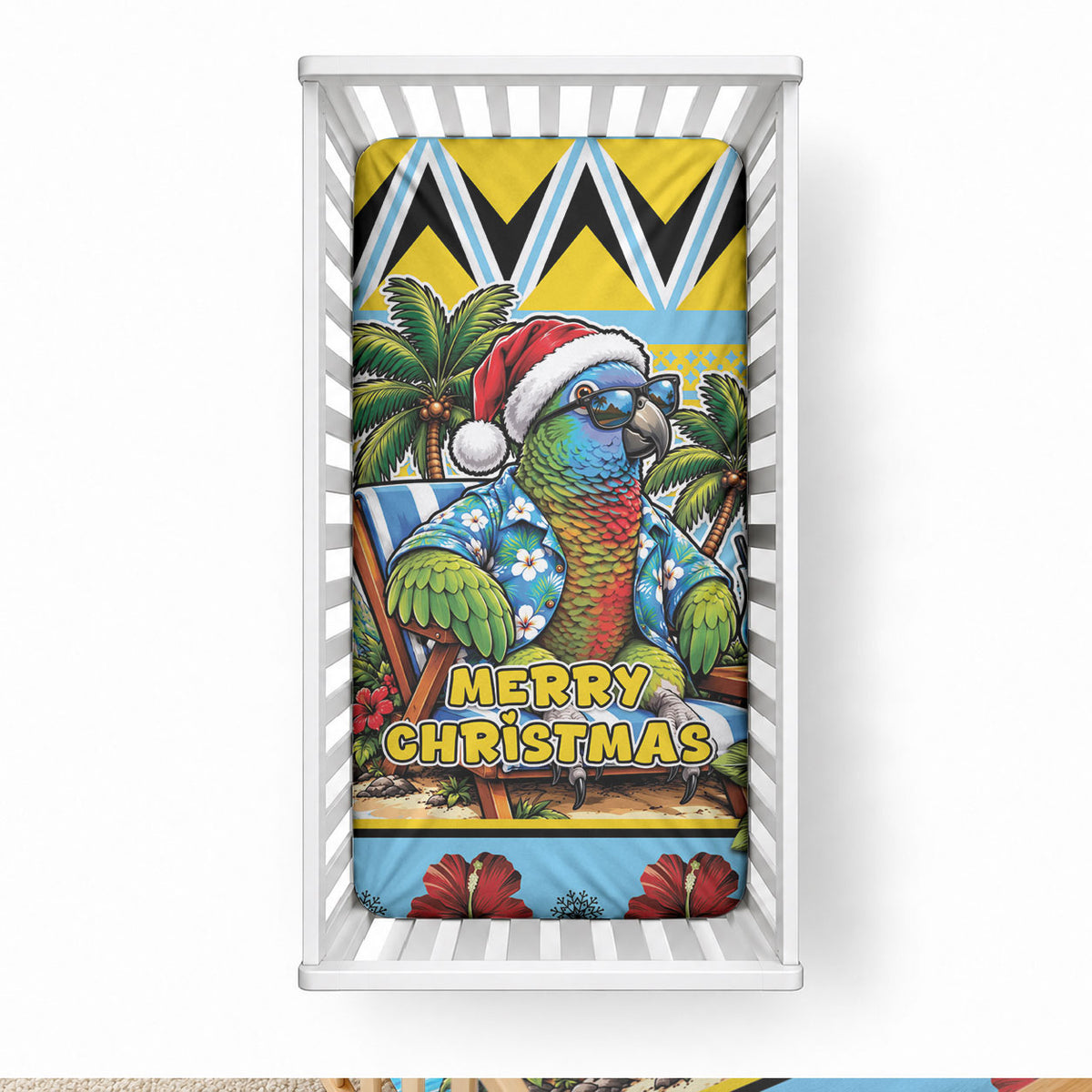 Afro-Saint Lucian Christmas Baby Bed Cover This Amazona Parrot Needs A Beach Retreat