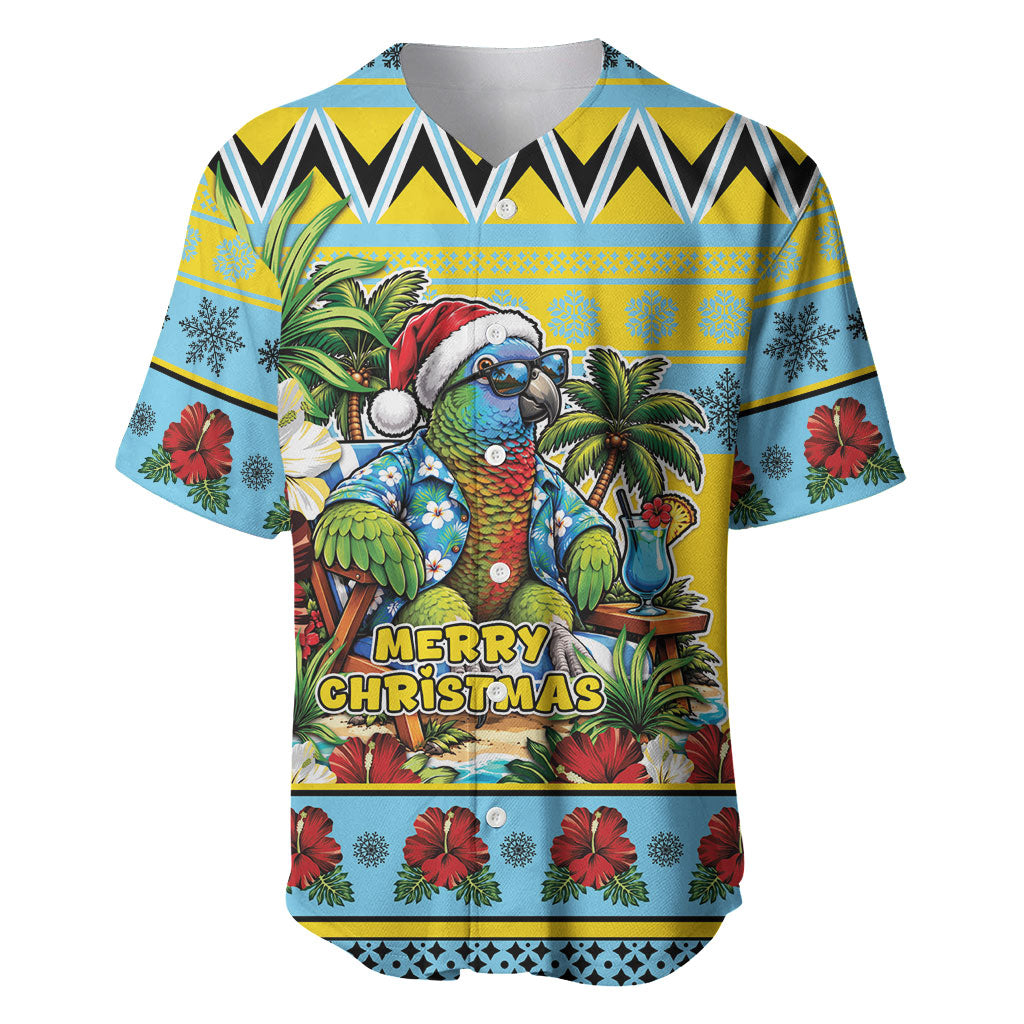 Afro-Saint Lucian Christmas Baseball Jersey This Amazona Parrot Needs A Beach Retreat