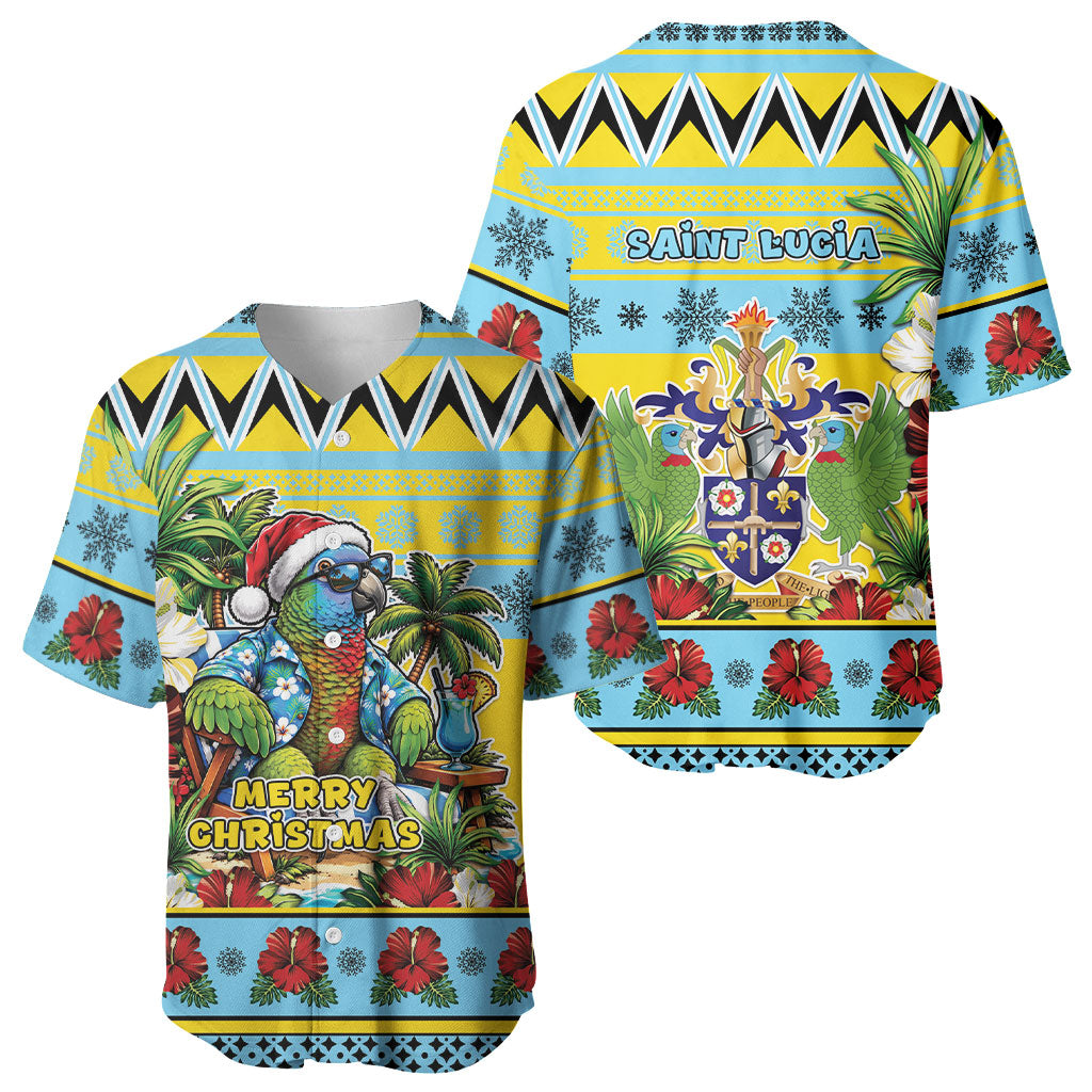 Afro-Saint Lucian Christmas Baseball Jersey This Amazona Parrot Needs A Beach Retreat